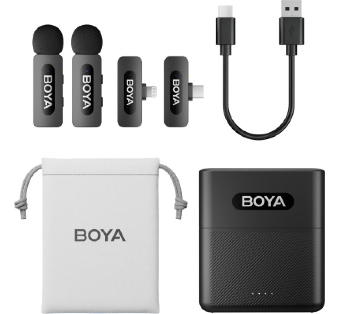 Boya Мікрофон Boya BY-V3 combo Type-C/Lightning Black (BY-V3 Combo)