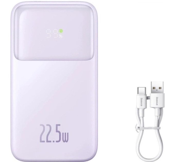 Baseus Батарея універсальна Baseus Comet 20000mAh 22.5W PD QC Purple (PPMD020105)