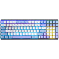 Клавіатура Aula S100pro RGB KRGD Red Switch Wireless/Bluetooth/Type-C UA White/Blue (6948391205762)