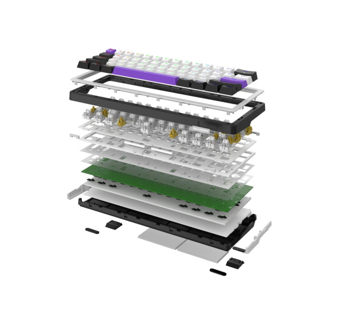 Hator Клавіатура Hator Hellyberry HK60 Mechanical Linear RGB USB UA Black/White (HK60)