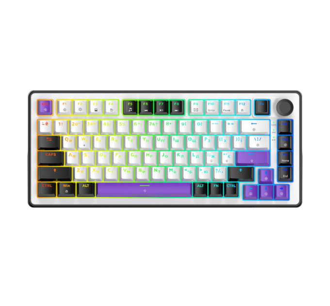 Hator Клавіатура Hator Hellyberry HK75 Mechanical Linear RGB USB UA Black/White (HK75)