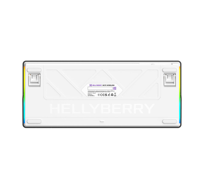 Hator Клавіатура Hator Hellyberry HK75 Mechanical Linear RGB Wireless/Bluetooth/USB UA Black/White (HK75_wireless)