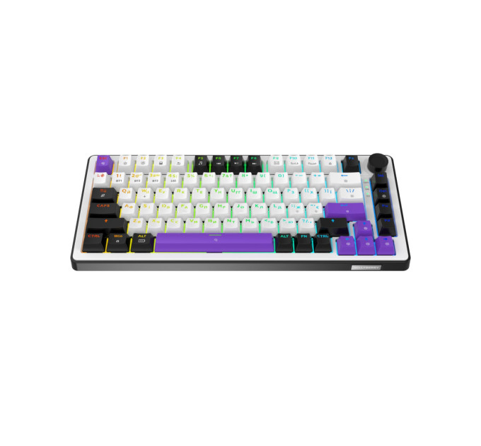 Hator Клавіатура Hator Hellyberry HK75 Mechanical Linear RGB Wireless/Bluetooth/USB UA Black/White (HK75_wireless)