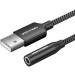 Vention Звукова плата VENTION USB AM to 3.5mm F 0.25m (4pin) 96kHz/24bit DSP noise reduction (CVEBC)