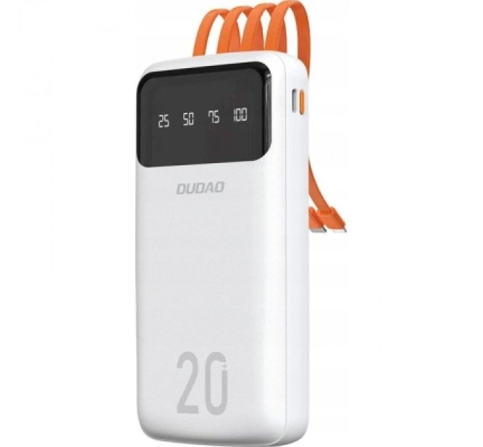 Батарея універсальна Dudao K6Pro+ 20000mAh 10W with USB-C/Lightning/MicroUSB/USB-A cables (6977196682409)