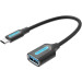 Vention Перехідник OTG USB 3.1 AF to USB-C 0.15m black VENTION (CCVBB)
