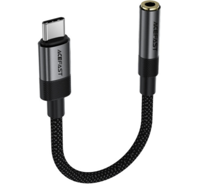 Acefast Перехідник USB-C to 3.5mm F 0.15m DAC audio black Acefast (6974316285281)