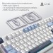 Клавіатура Ajazz AK870 V2 Flying Fish Switch USB UA White/Blue (AK870-V2-FF-BWB)