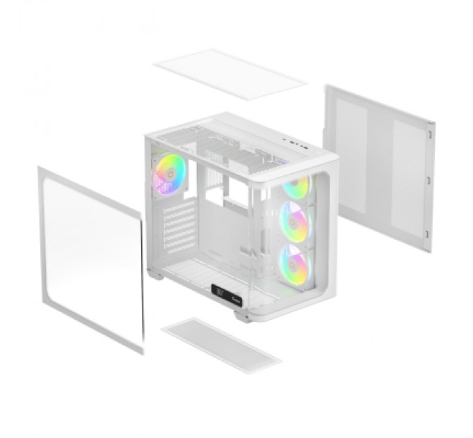 Корпус для ПК OCYPUS IOTA C70 WH CURVE ARGB DIGITAL (IOTA-C70-WHD400CD-GL)