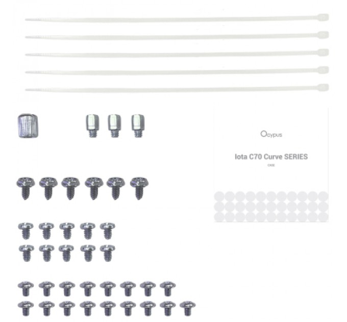 Корпус для ПК OCYPUS IOTA C70 WH CURVE ARGB DIGITAL (IOTA-C70-WHD400CD-GL)
