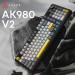Ajazz Клавіатура бездротова Ajazz AK980 V2 Maillard Switch Black (AK980-V2-M-BGY)