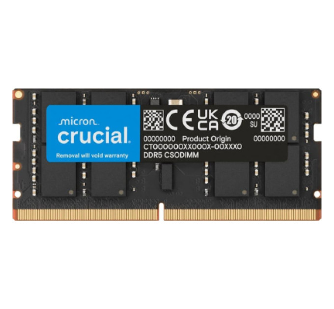 Micron Модуль пам'яті для ноутбука SoDIMM DDR5 24GB 6400 MHz Micron (CT24G64C52CS5)