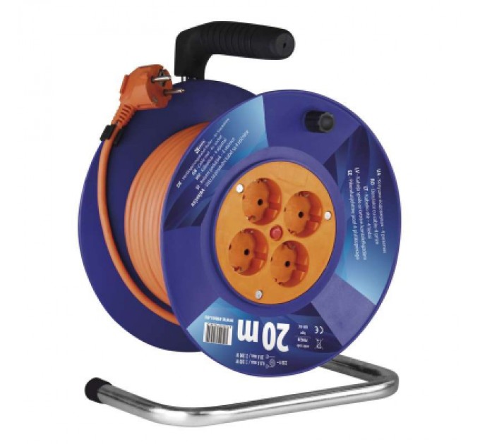 Мережевий подовжувач EMOS катушка 4 роз., 20 м (P09220)