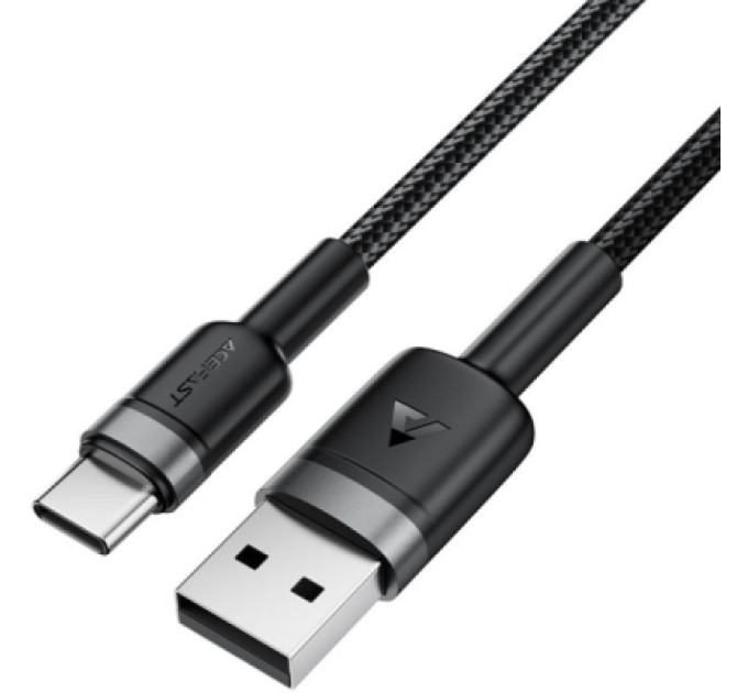 Acefast Дата кабель USB 2.0 AM to USB-C 1.2m 60W black Acefast (6974316285144)