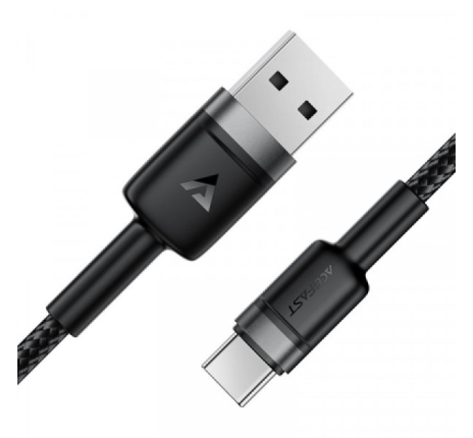 Acefast Дата кабель USB 2.0 AM to USB-C 1.2m 60W black Acefast (6974316285144)