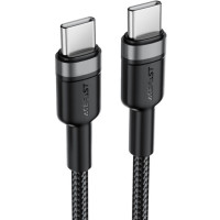 Дата кабель USB-C to USB-C 1.2m 60W black Acefast (6974316285137)