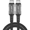 Acefast Дата кабель USB-C to USB-C 1.0m USB 4.0 240W audio/video black-grey Acefast (6974316282631)