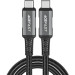 Acefast Дата кабель USB-C to USB-C 1.0m USB 4.0 240W audio/video black-grey Acefast (6974316282631)
