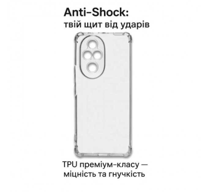 Чохол до мобільного телефона BeCover Anti-Shock Honor 200 Clear (714953)
