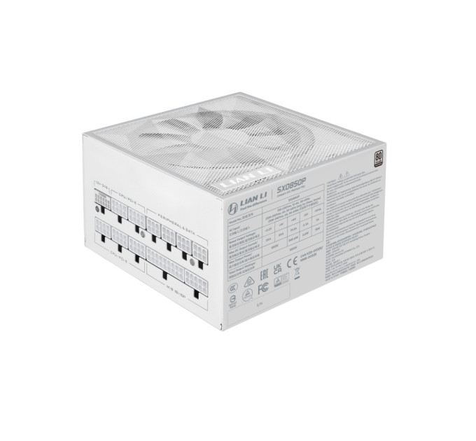 Lian Li Блок живлення Lian Li SX0850P White, EU Cord (G9P.SX0850P.W000.EU)