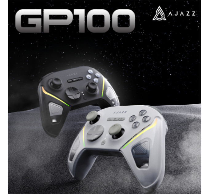 Ajazz Геймпад Ajazz GP100 2.4G/BT/USB Switch/PC/iOS/Android RGB White (GP100-W)