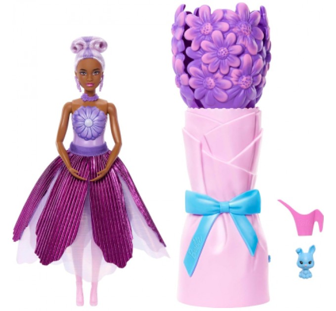 Лялька Barbie Набір-сюрприз з лялькою Barbie Petal Pop Фіолетова маргаритка (JMF58)
