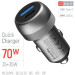 ColorWay Зарядний пристрій ColorWay USB-C PD35W + USB QC3.0 car adapter (CW-CHA066PD-GR)