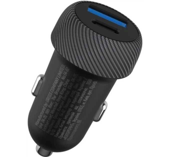 ColorWay Зарядний пристрій ColorWay USB-C PD35W + USB QC3.0 car adapter (CW-CHA064PD-BK)