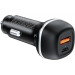 ColorWay Зарядний пристрій ColorWay USB-C PD65W + USB QC3.0 car adapter (CW-CHA068PD-BK)