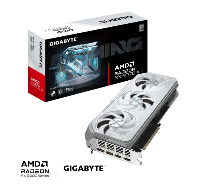GIGABYTE Відеокарта PCIE16 RX9070XT 16GB GDDR6 R907XGAMINGOCICE-16GD GIGABYTE