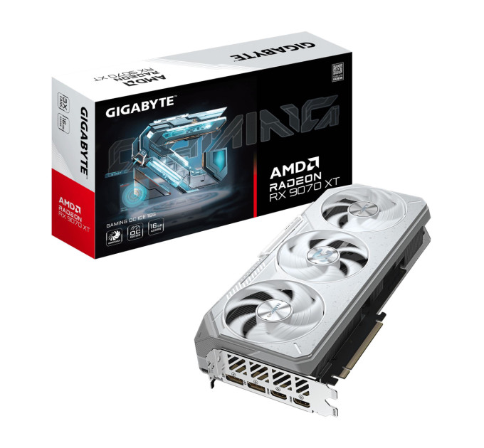 GIGABYTE Відеокарта PCIE16 RX9070XT 16GB GDDR6 R907XGAMINGOCICE-16GD GIGABYTE