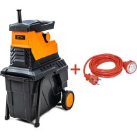 Подрібнювач GTM MS2800/45 KIT, 220В, 2800Вт, до 45мм, фреза, 60л + подовжувач 10м (MS2800/45_KIT+ext.cord)