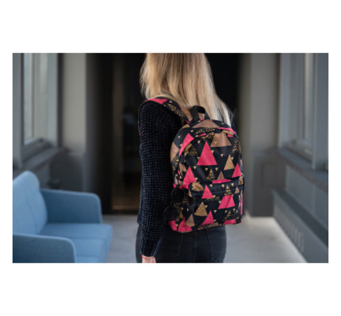 2E Рюкзак для ноутбука 2E 13" TeensPack Triangles, black (2E-BPT6114BK)