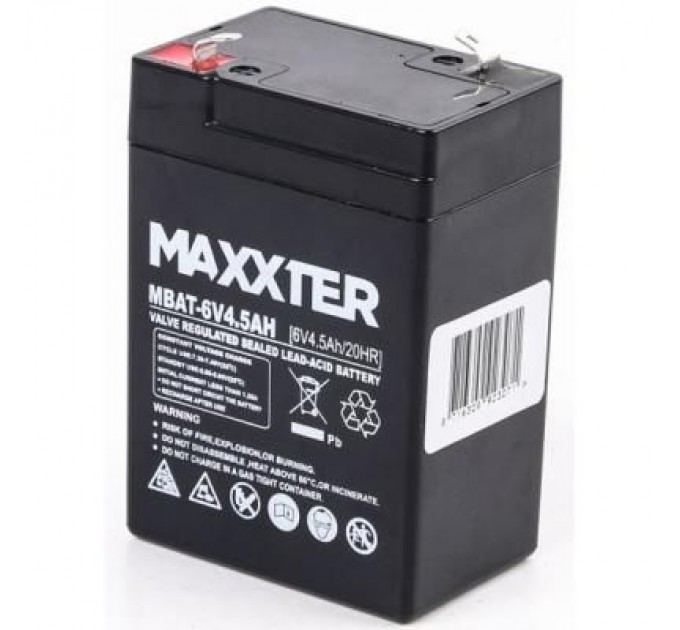 Батарея до ДБЖ Maxxter 6V 4.5AH (MBAT-6V4.5AH)