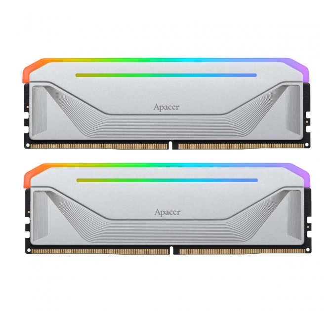 Модуль пам`ятi DDR5 2x16GB/5200 Apacer NOX RGB Silver (AH5U32G52C522NWAA-2)