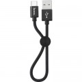 Дата кабель USB 2.0 AM to USB-C 0.25m 3A nylon X35 black HOCO (6931474707451)