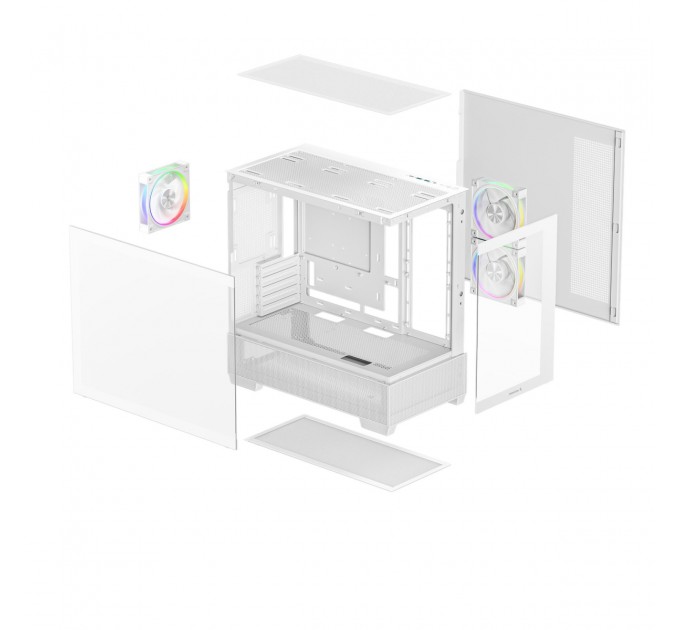 Корпус DeepCool CG380 3F White (R-CG380-WHAGM3-G) без БЖ
