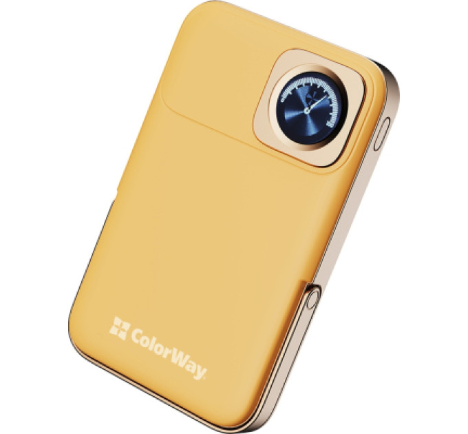 ColorWay Батарея універсальна ColorWay 10 000 mAh PD/22.5W, 15W MagSafe & Watch Wireless Amber (CW-PB100LPA2Y-WPDD)