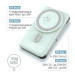 ColorWay Батарея універсальна ColorWay 10 000 mAh PD/22.5W, 15W MagSafe & Watch Wireless Aquamarine (CW-PB100LPA2MT-WPDD)