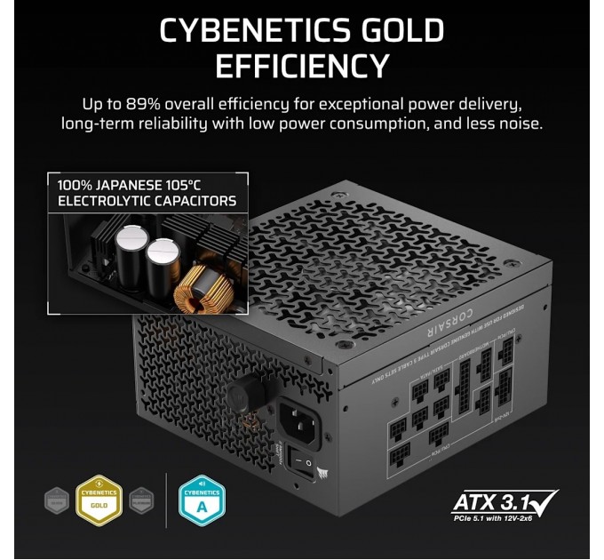 Блок живлення Corsair RM850x Shift ATX 3.1 850W (CP-9020299-EU)