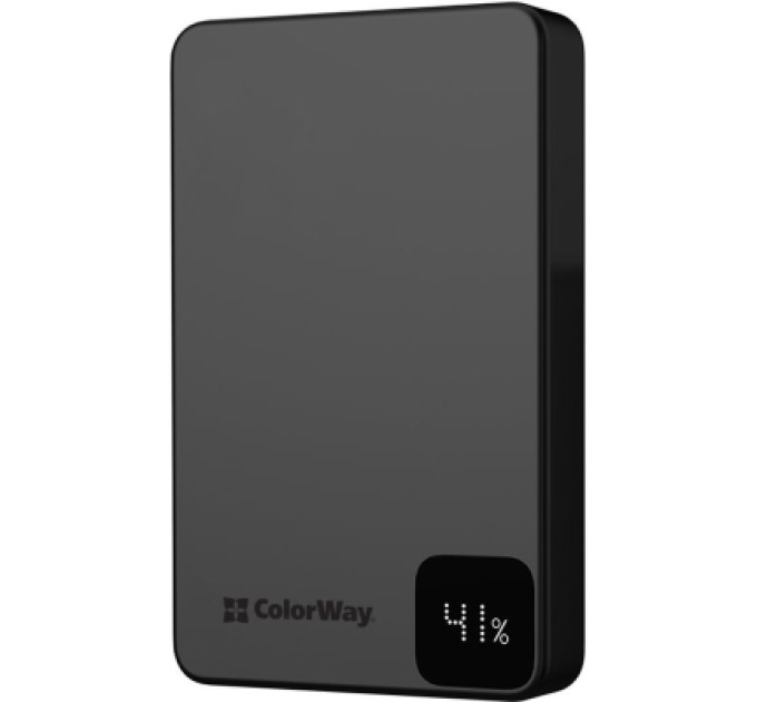 ColorWay Батарея універсальна ColorWay 10 000 mAh PD/22.5W, 15W MagSafe Black (CW-PB100LPA1BK-WPDD)