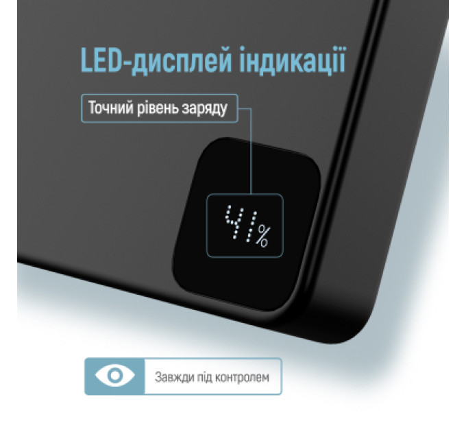 ColorWay Батарея універсальна ColorWay 10 000 mAh PD/22.5W, 15W MagSafe Black (CW-PB100LPA1BK-WPDD)
