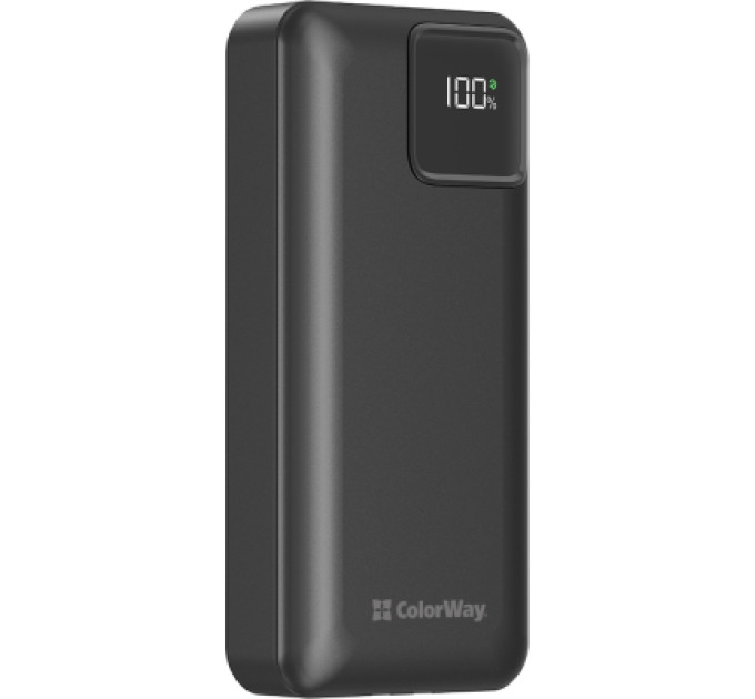 ColorWay Батарея універсальна ColorWay 20 000 mAh Optimal Power PD/22.5W, QC/3.0, Black (CW-PB200LPB5BK-PDD)