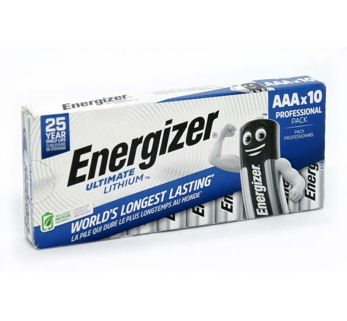 Батарейка Energizer Ultimate Lithium L92 AAA/LR03 BL 10шт