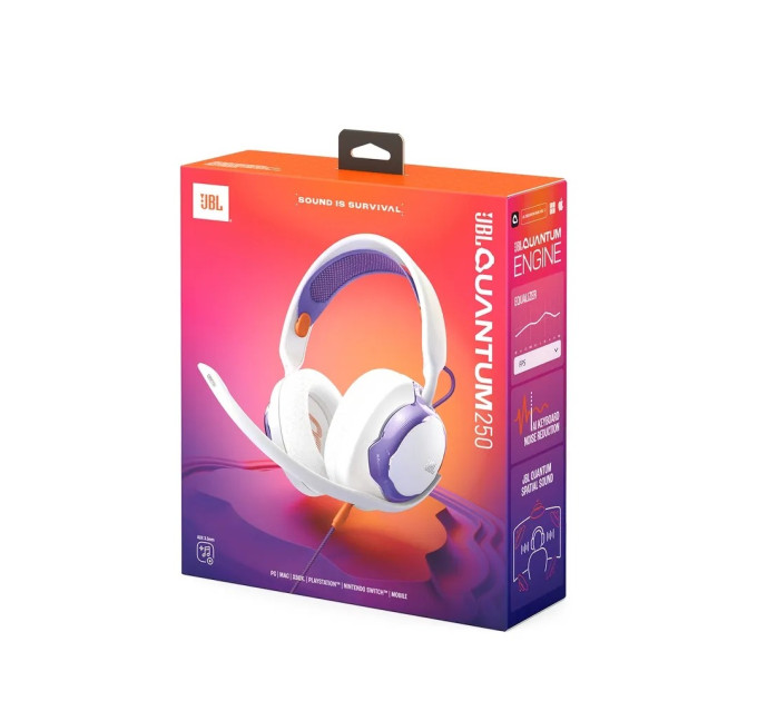 JBL Гарнiтура JBL Quantum 250 White (JBLQTUM250WHT)