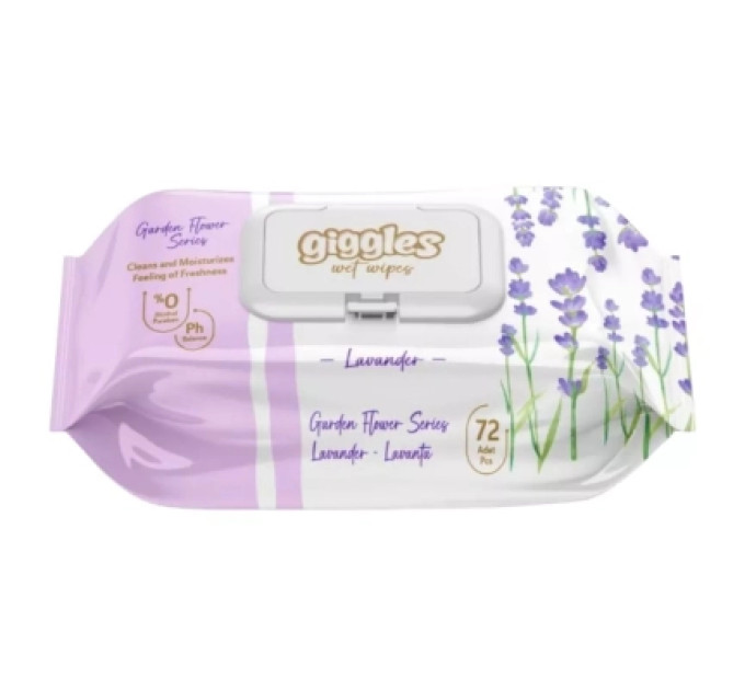 Dolphin Дитячі вологі серветки Dolphin Lavander з клапоном 72 шт (8680131207428)