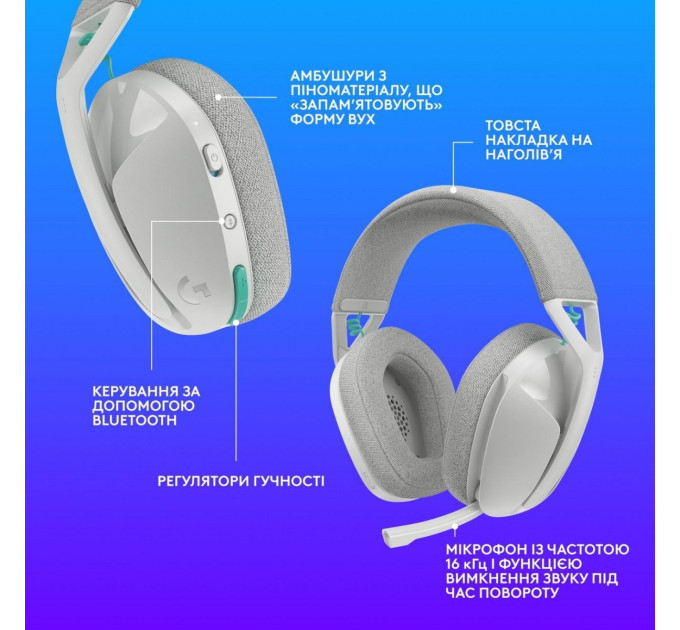 Logitech Гарнітура Logitech G321 Lightspeed White (981-001569)