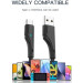 Essager Дата кабель USB 2.0 AM to USB-C 1.0m 3A black Essager (EXCT-LS01)