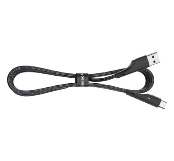 Essager Дата кабель USB 2.0 AM to USB-C 1.0m 3A black Essager (EXCT-LS01)