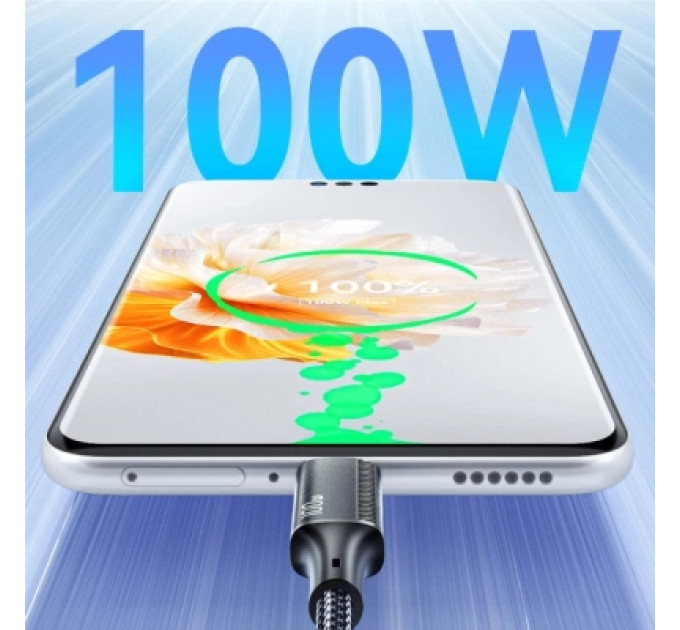 Essager Дата кабель USB 2.0 AM to Lightning + Micro 5P + USB-C 1.2m 100W Essager (EXCMTL-JJ01-P)